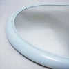 Miroir ovale bleu gris Années 1980