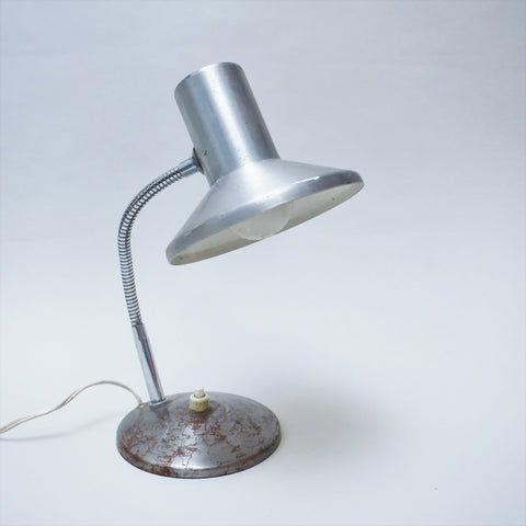 Lampe de bureau métal brossé Années 70