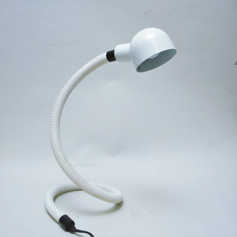 Lampe serpent blanche Années 70-80