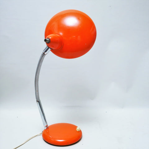 Lampe de bureau italienne orange Années 70