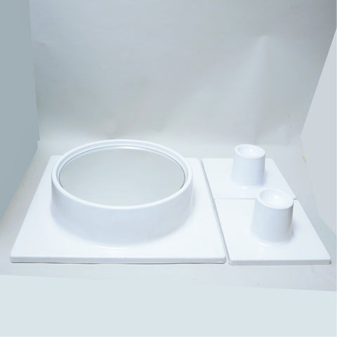 Ensemble Miroir et patères Jean Garçon Formag Années 70