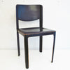 Chaise en cuir noir Matteo Grassi Années 80