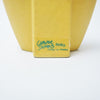Vase post moderne en ceramique jaune Claude Dumas