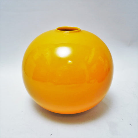 Vase boule orange Roberto Arioli Gabbianelli Années 70